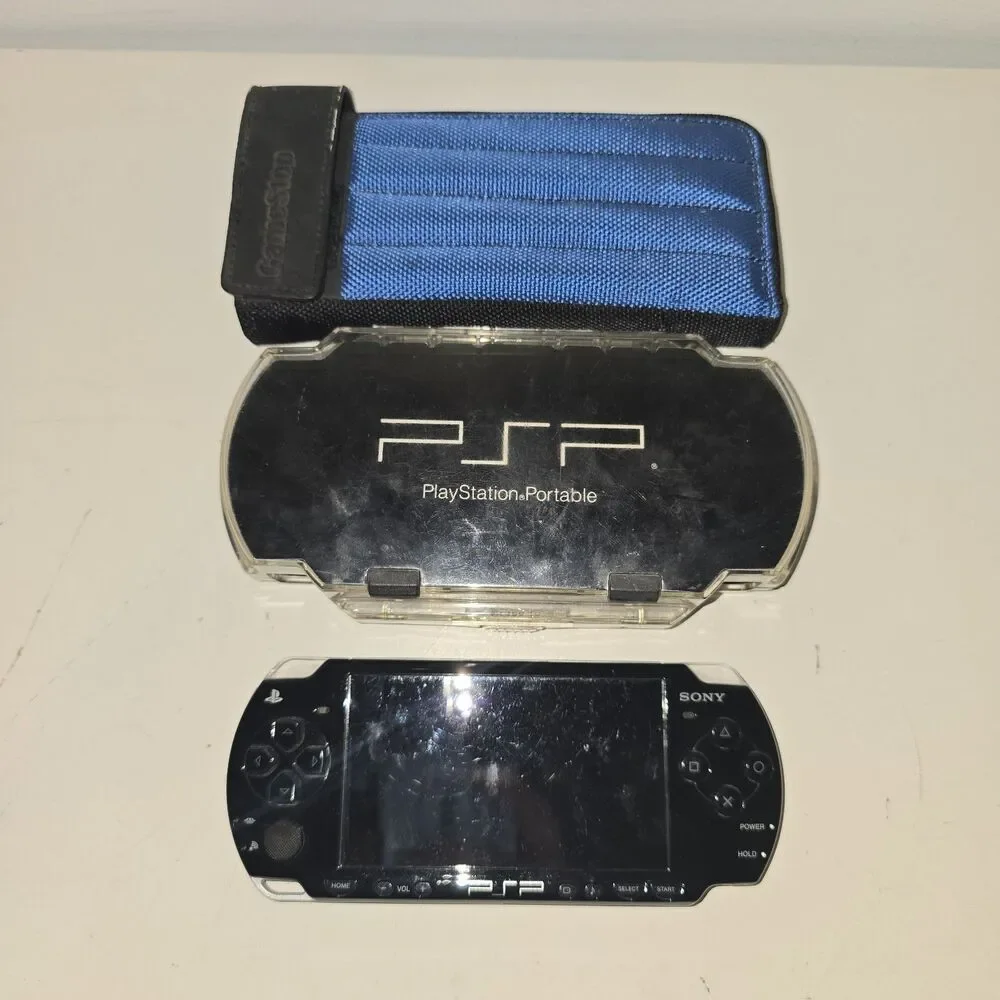 Sony PSP 2001 Black Needs Battery And Cover  Game Case 1 Game No Power Cable